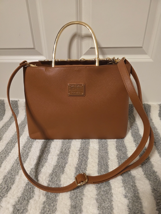 Loungefly Handbags - Loungefly Harry Potter Cognac Brown Satchel with Gold Wand Handles
